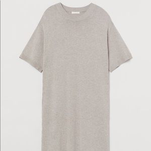 H&M knit beige t shirt midi dress